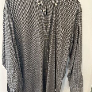 Peter Millar Black and White Gingham Shirt